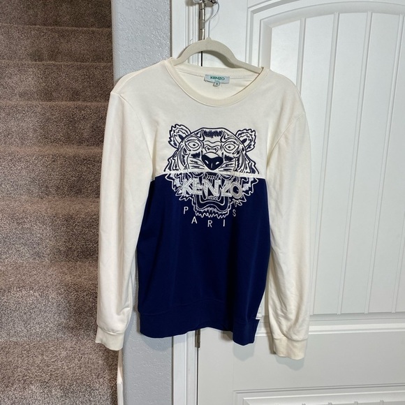 Kenzo Colorblocked Logo Embroidered Crew Sweatshirt - Picture 12 of 16